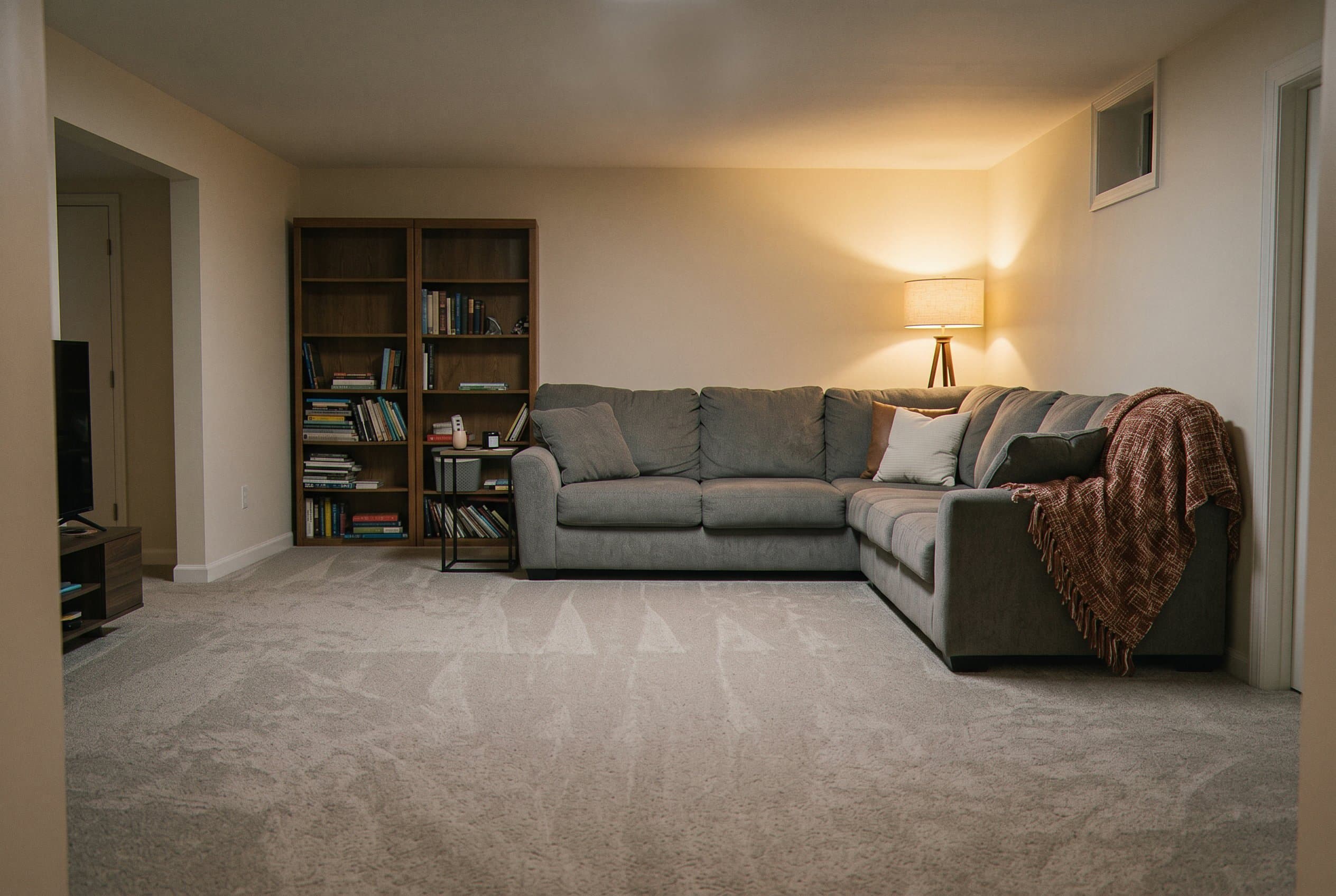 Same basement dried and cleared