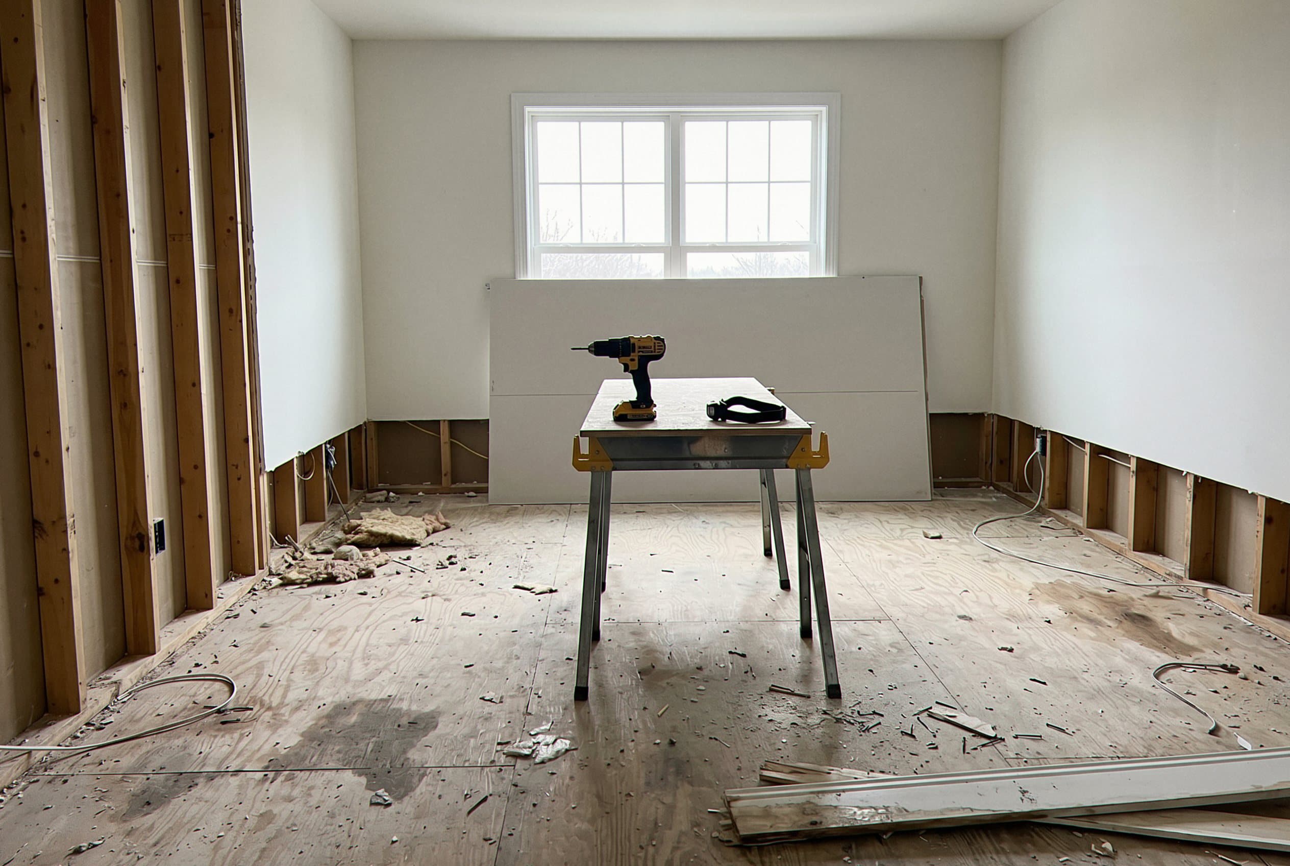 Warped flooring from prolonged water exposure