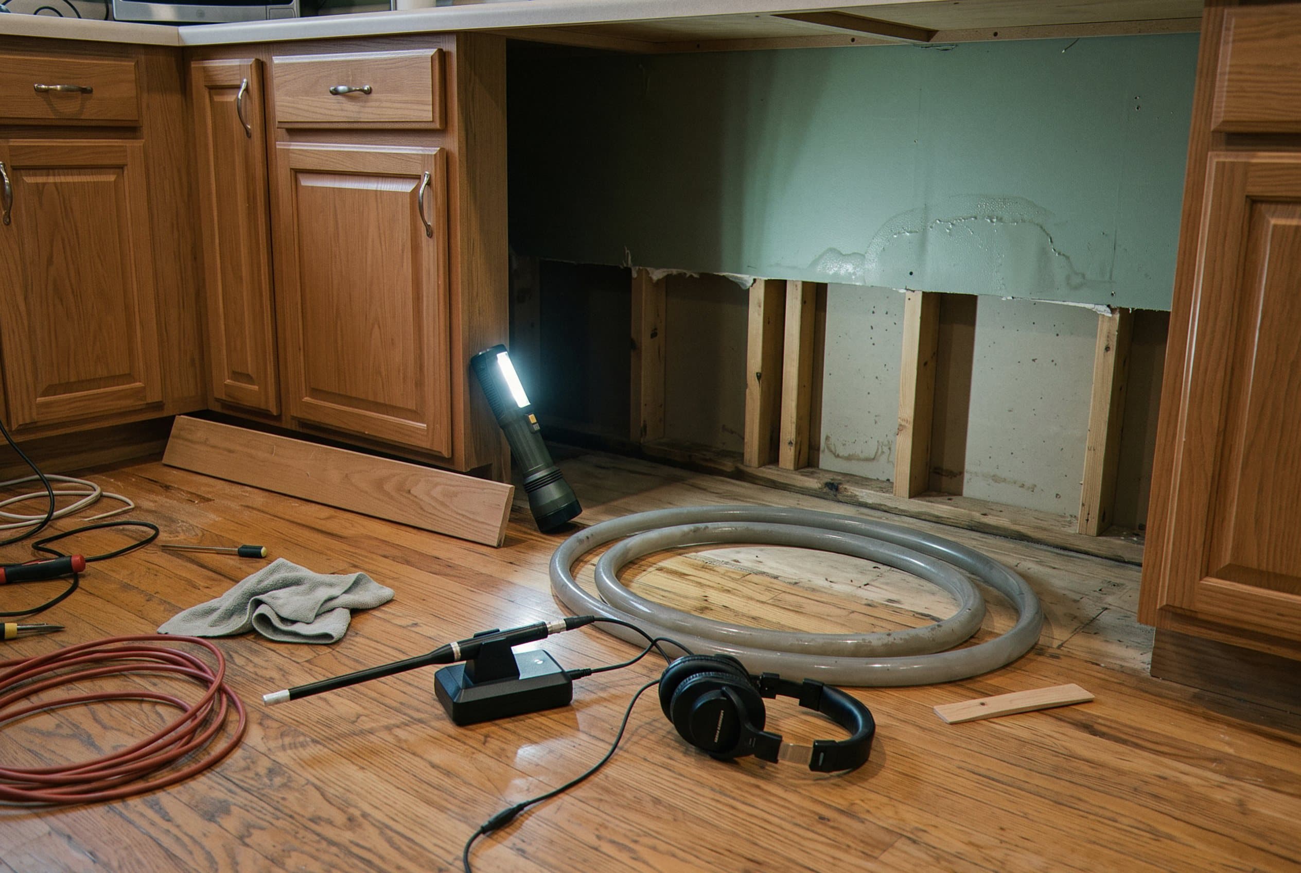 Moisture meter and thermal camera tools